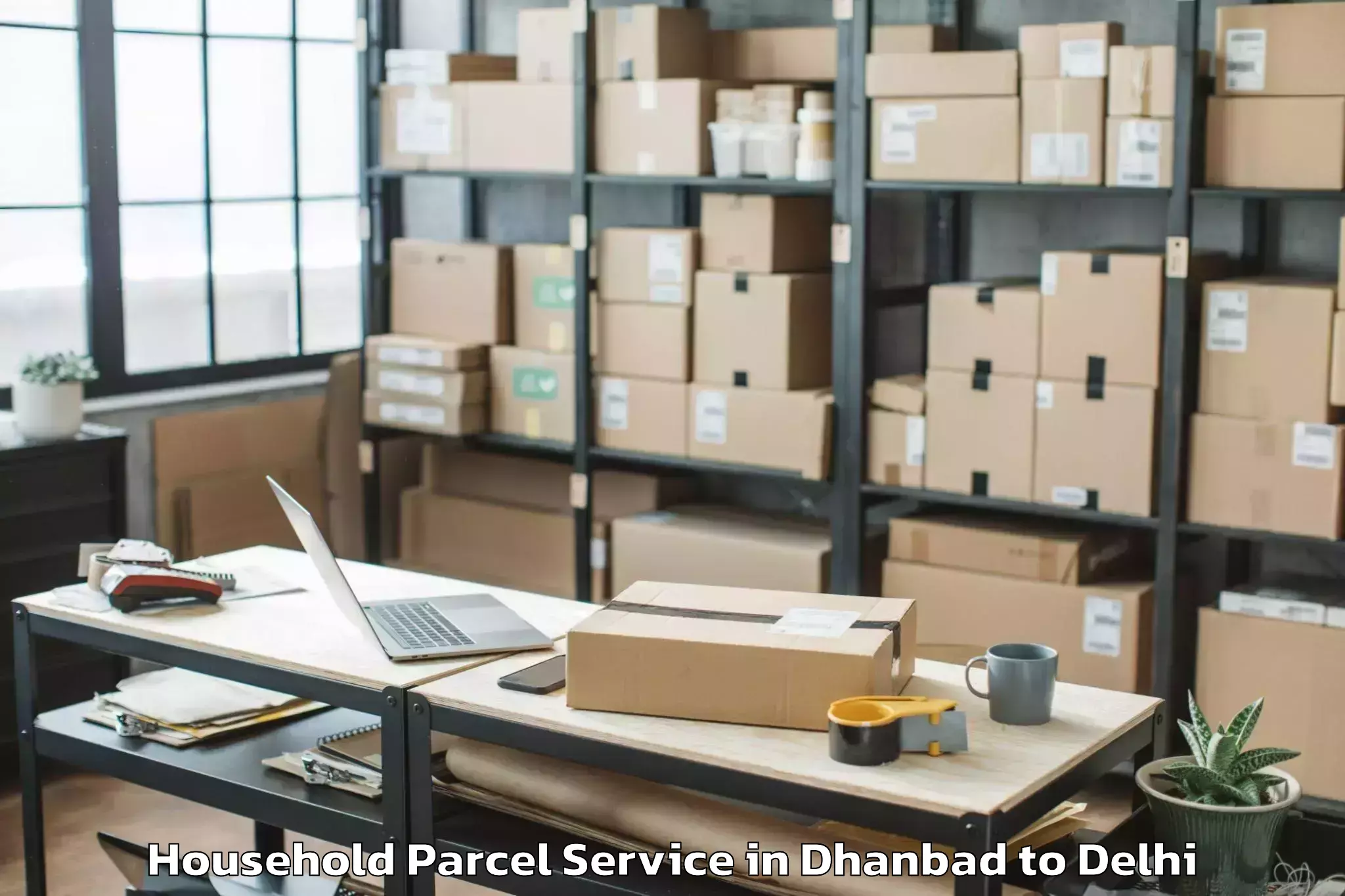 Reliable Dhanbad to Shahdara Household Parcel